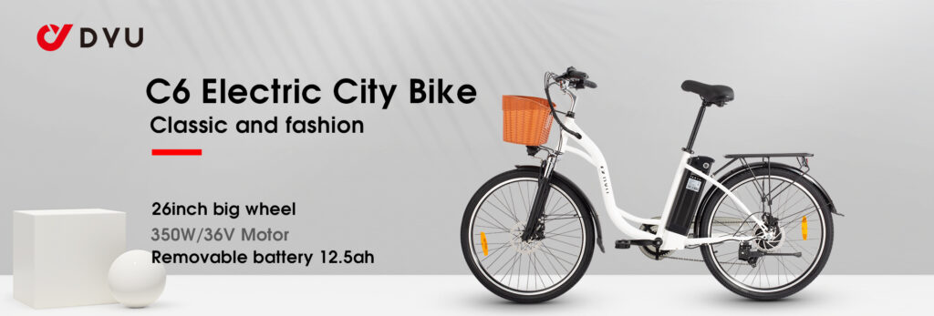 c6 electric city bike classic and fashion 26 inch big wheel 350w 36v motor removable battery 12 6ah